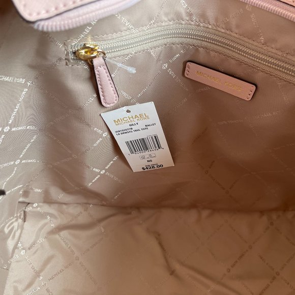 Michael Kors Gilly L Drawstring Tote Bag MK Pink - Picture 9 of 10